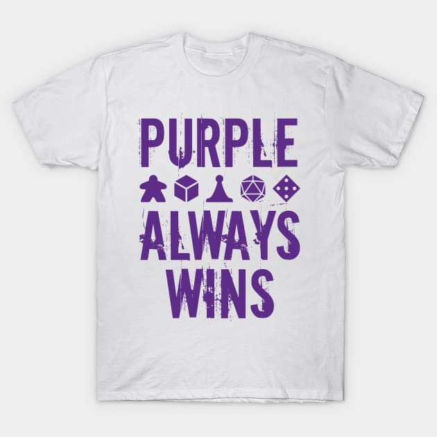 Purple Always Wins T-Shirt by WinCondition